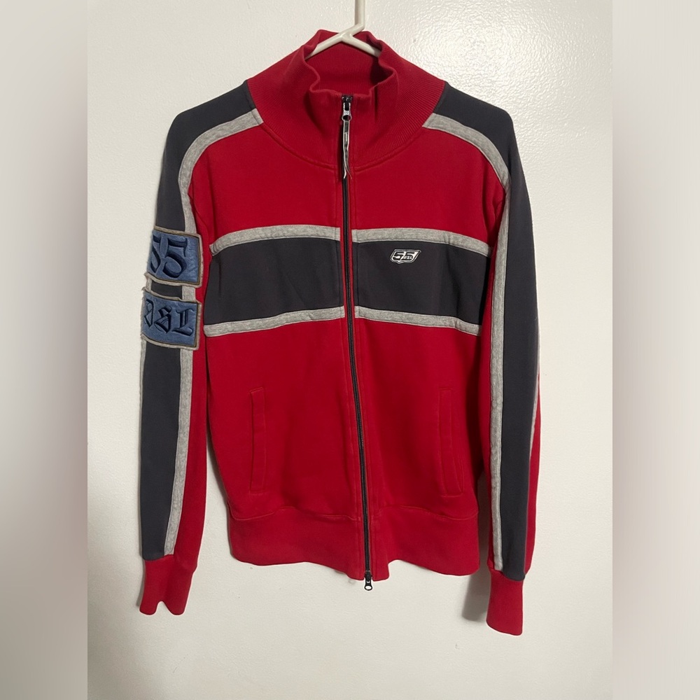 55DSL Vintage Y2K Zip-Up Hoodie